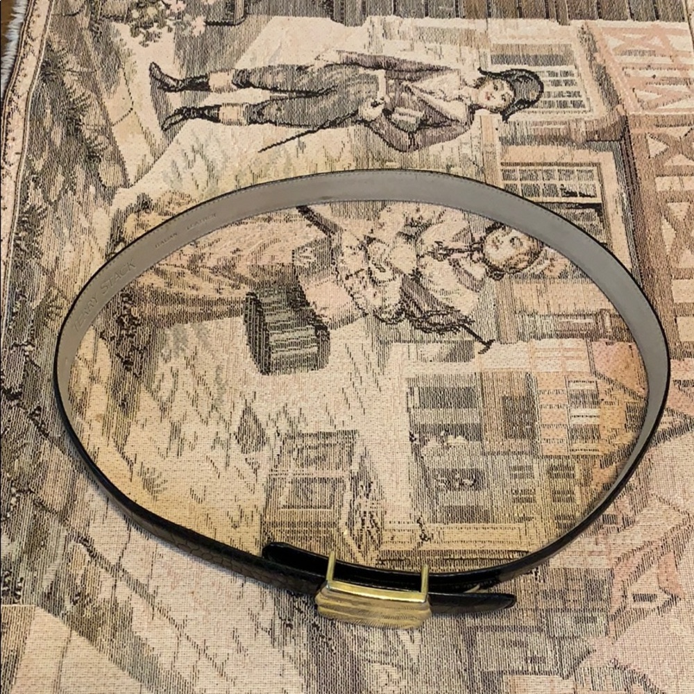 #Vintage Terry Stack Leather Italian Belts